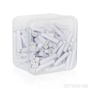 6MM陶瓷过滤嘴配件 空白纸管+活性炭 塑料盒装 150支/盒 1盒卖