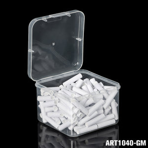 6MM陶瓷过滤嘴配件 空白纸管+活性炭 塑料盒装 150支/盒 1盒卖
