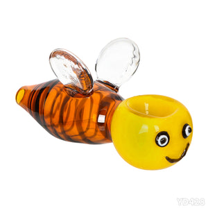 小蜜蜂玻璃烟斗 长105mm 宽35mm 重48g/pcs 单个气泡膜包装 挑颜色卖 1个卖