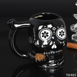 骷髅头陶瓷烟斗杯 单个保利龙+牛皮盒包装 挑颜色卖 1个卖