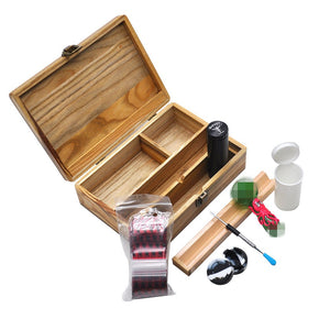 樟木材质木盒烟具套装 高硼硅烟斗 磨烟器 密封药盒跨境烟具9件套