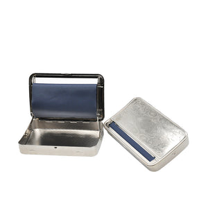 110mm金属 卷烟盒 手动贴片卷烟盒 银色大号卷烟盒