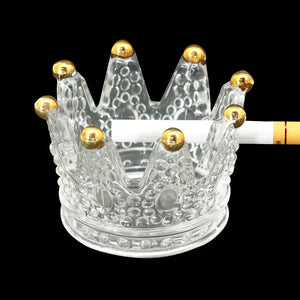 新款 皇冠造型玻璃烟灰缸 创意家用烟灰缸 烟具配件 Ashtray