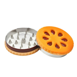 56mm双层锌合金夹心饼干创意 香料研磨器 Smoke grinder
