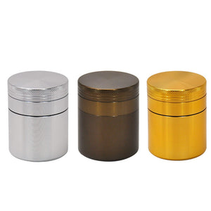 56MM锌合金磨烟器 储存罐二合一 金属研磨器储物罐Grinder