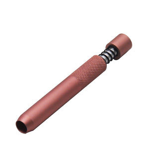 新款 金属烟斗 便携式按压式金属弹簧 烟斗金属烟管 多色铝pipe